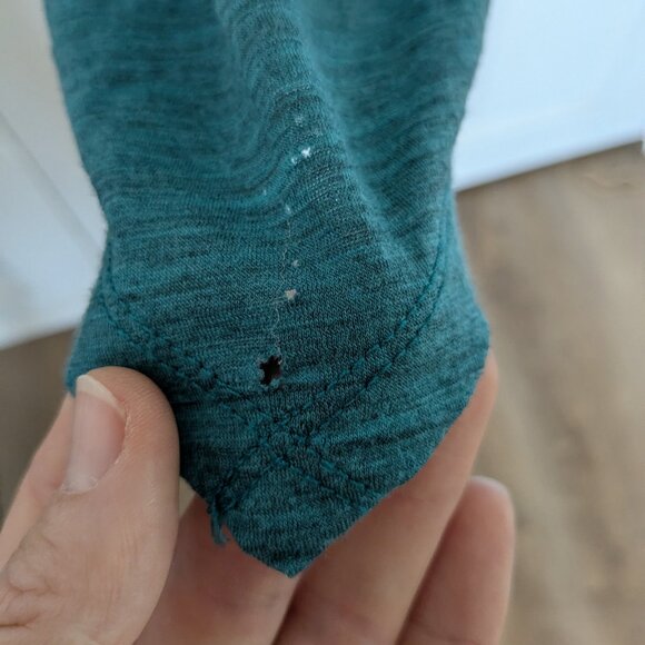 Ibex Carmen Merino Wool Racerback Tank Dress Fit & Flare Teal Blue Size Smal - Picture 8 of 11